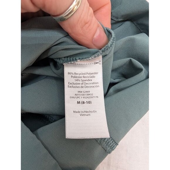 Avia women's size 8 recycled polyester shorts cuffed shorts sage green gray V1 - Picture 4 of 6